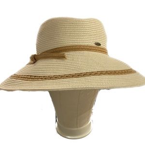 SCALA Straw Sun Hat with Ribbon Bow